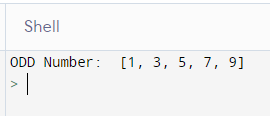 odd numbers using while loop in python